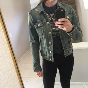 Distressed Denim Jacket